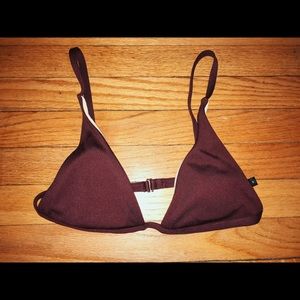 maroon bikini top